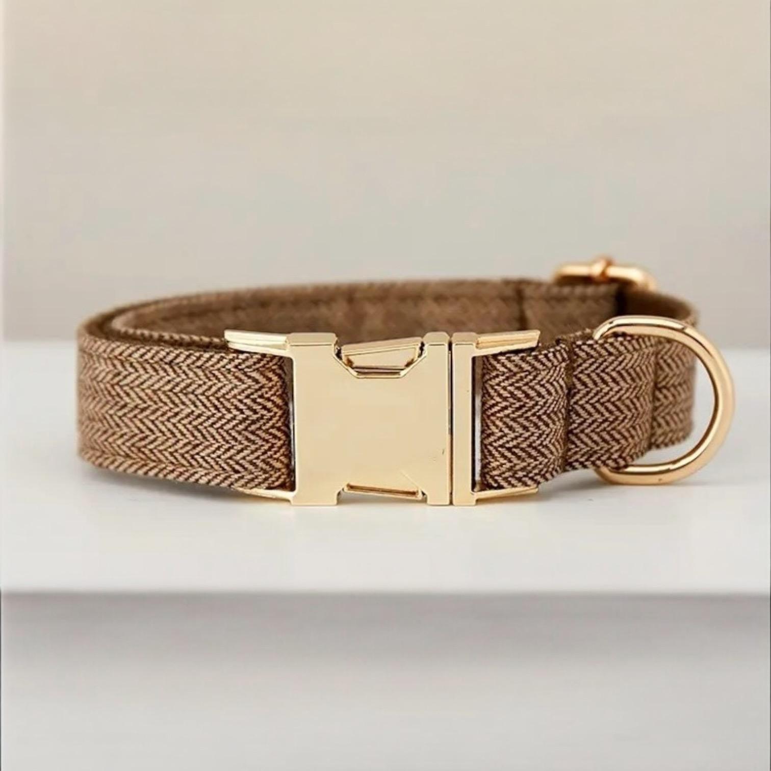 Hundehalsbånd Ella i tweed fra ByDoodleDog