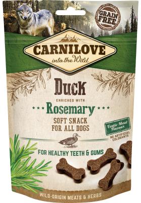 Pose med Carnilove Semi Moist Snack bløde godbidder med and og rosmarin