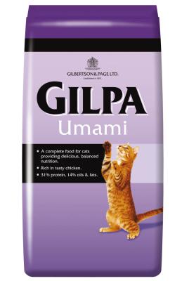 Stor sæk med Gilpa Umami kattemad på 15 kilo