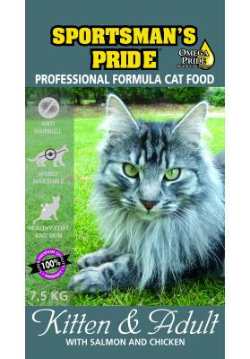 Sæk med Sportsman's Pride Professional Cat Food på 7,5 kilo
