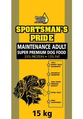 Pose med Sportsman's Pride Maintenance Adult hundefoder på 15 kilo