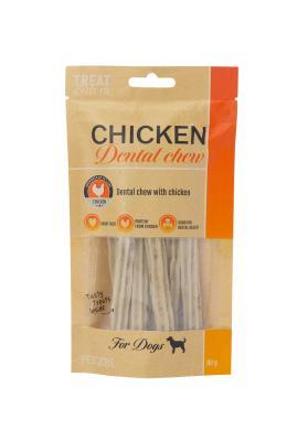 Æske med Treateaters Chicken Dental Chew tyggepinde til hund