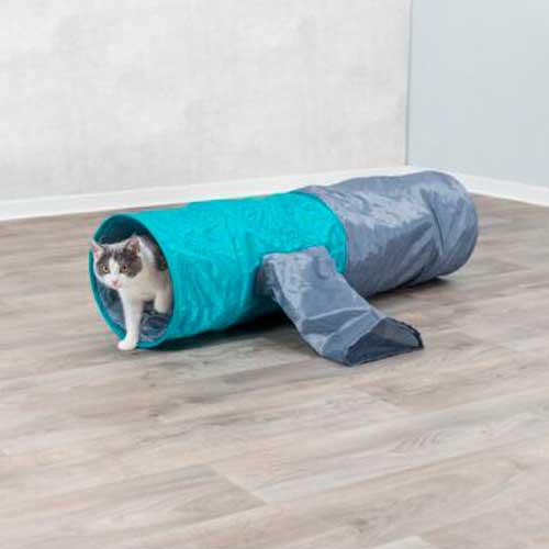 Ekstra lang knitretunnel til kat fra Loppetjansen