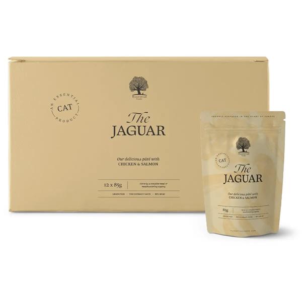 Multipak med 12 dåser Essential the Jaguar paté vådfoder til kat