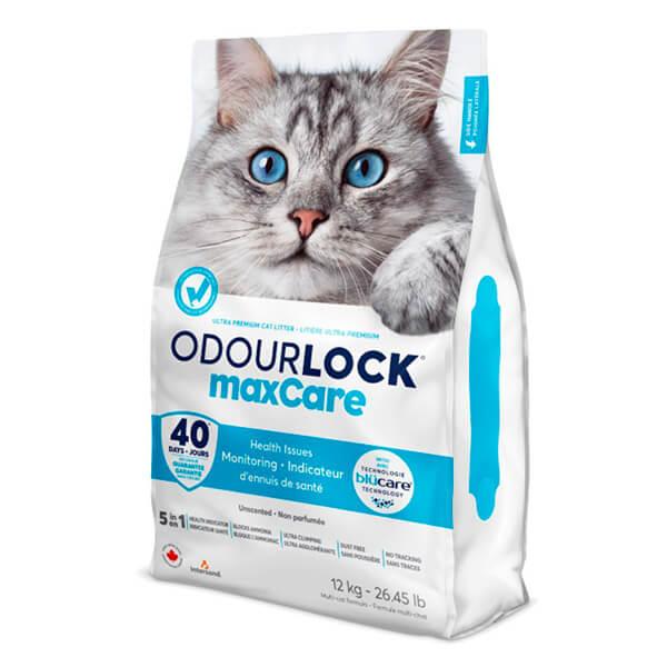Sæk med Odour Lock Kattegrus Maxcare 12 kg fra Loppetjansen.dk
