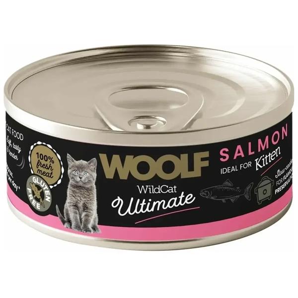 Æske med Woolf Ultimate Salmon dåsemad til killinger
